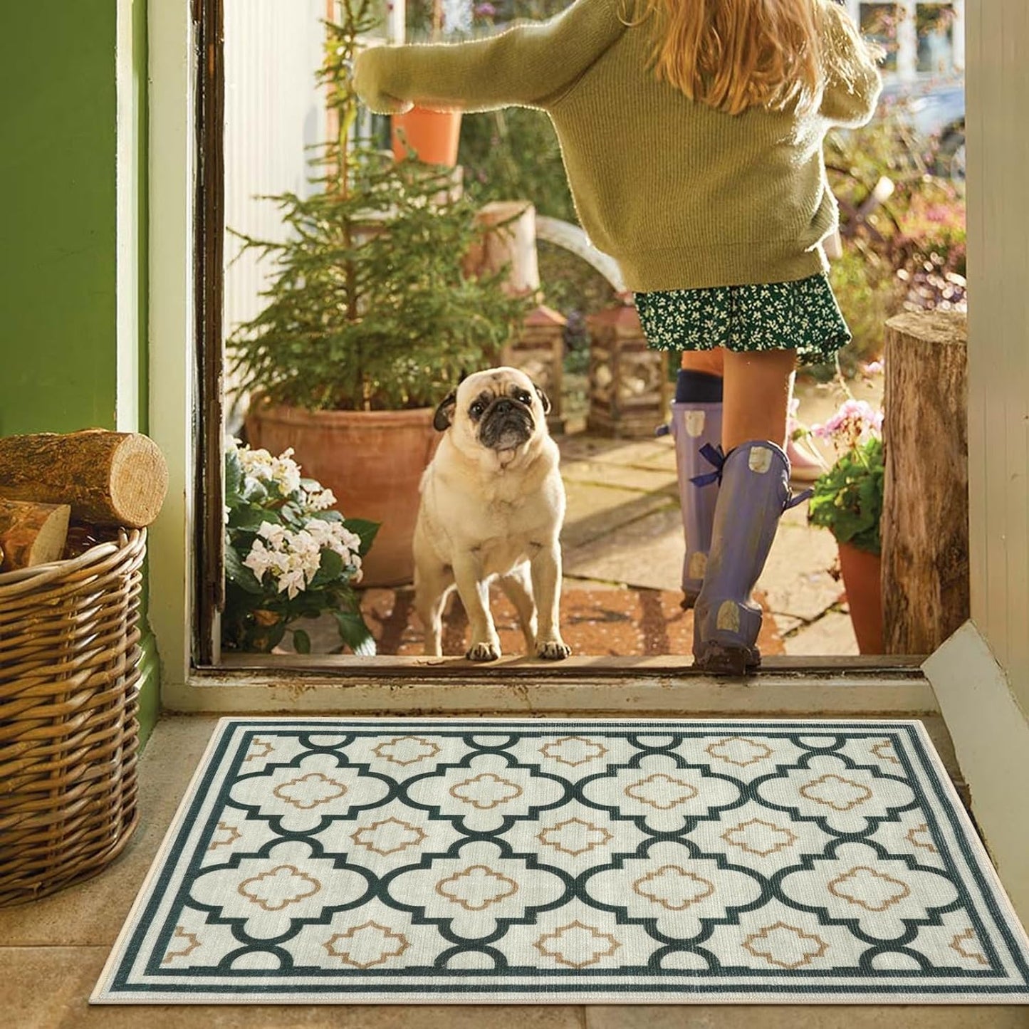 Collive Washable Indoor Doormat, Non Slip Door Mat 32"x48"