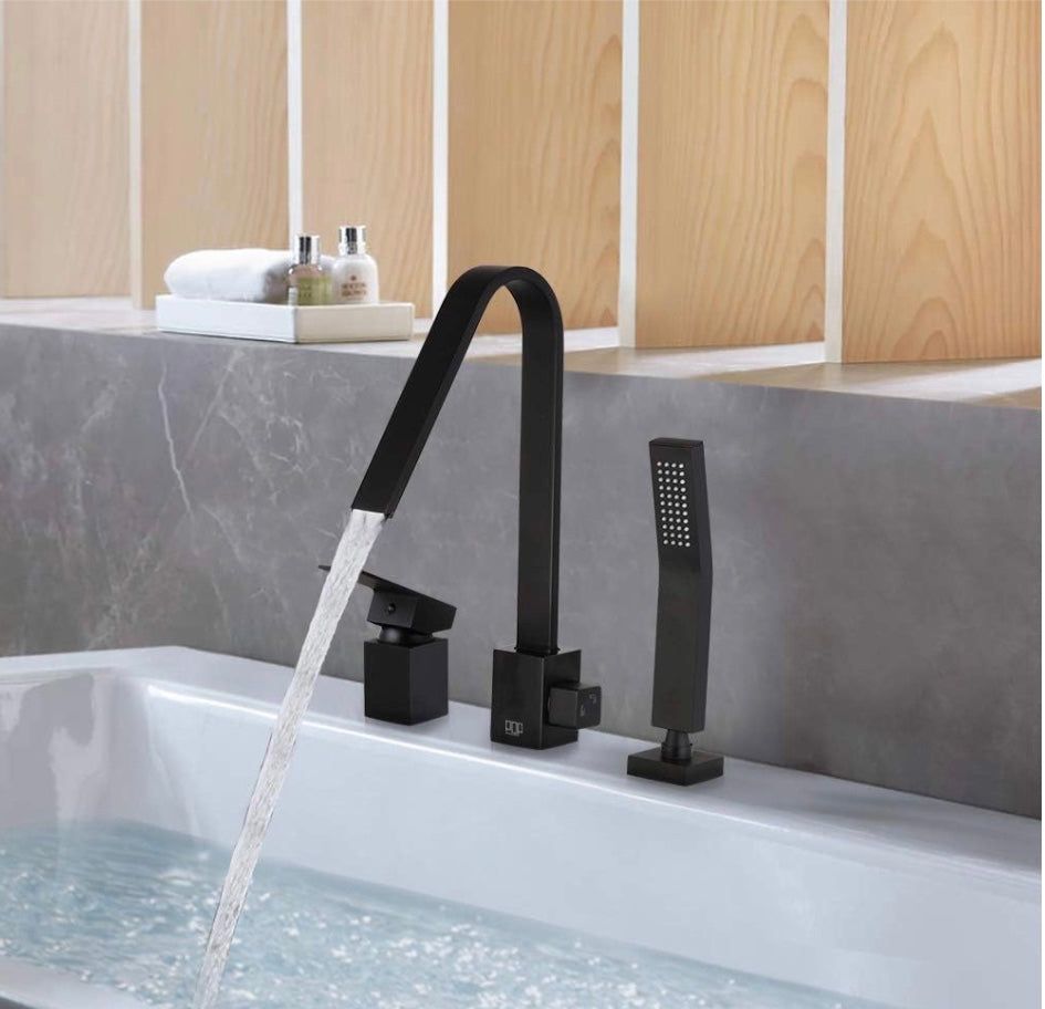 Deck mount shower faucet