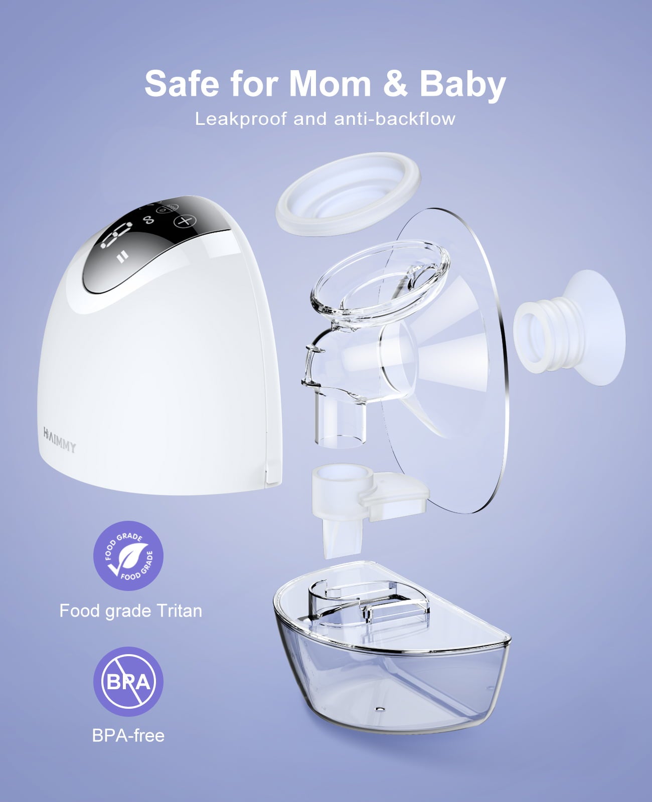 2 Pcs Electric Wearable Breast Pumps Hands Free