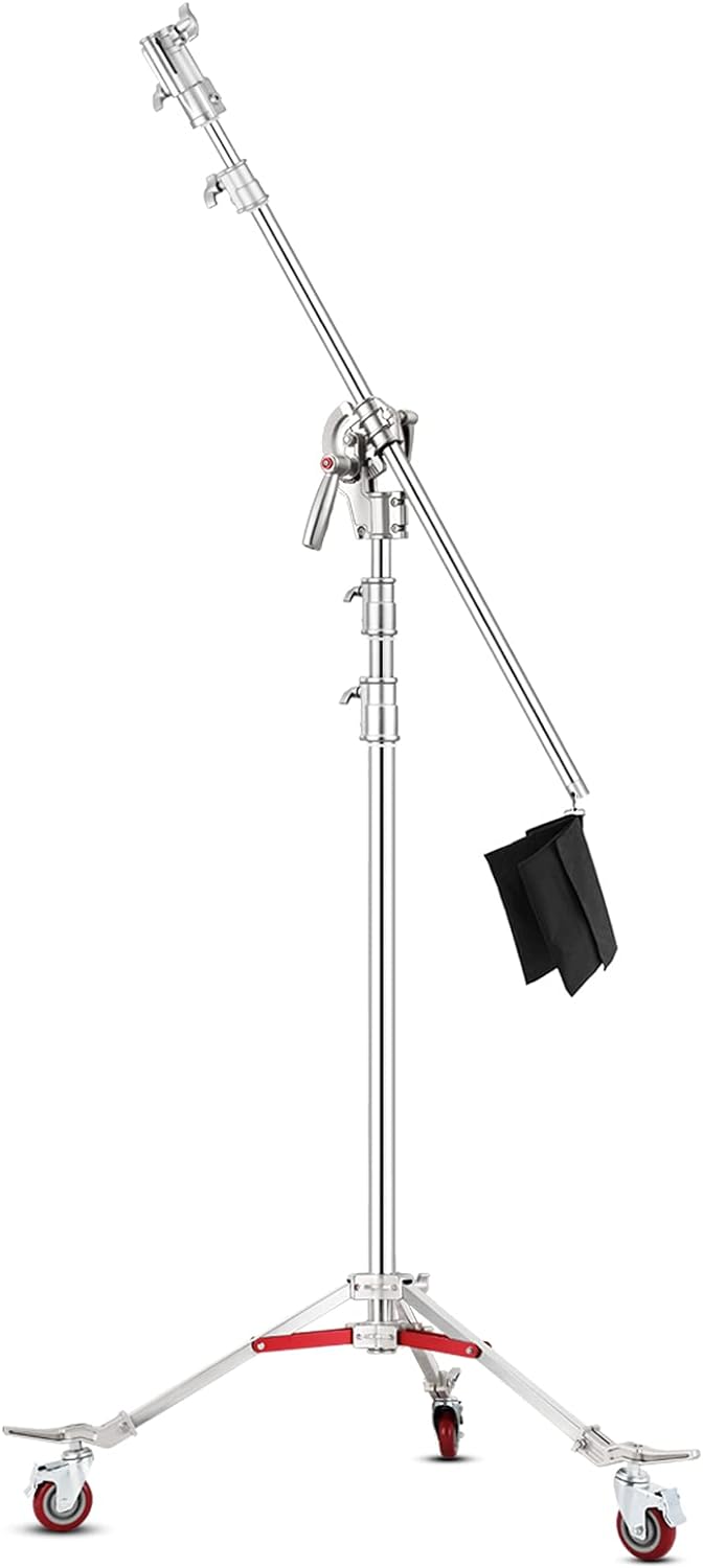 Soonpho Heavy Duty Light Stand C Stand with Casters and Pro Boom Arm
