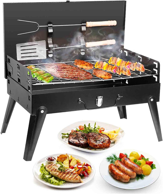 BBQ Foldable Barbecue Charcoal Grill Suitcase
