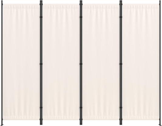 Room Dividers Folding Privacy Screens Wall Divider  (White, 4-Panel)