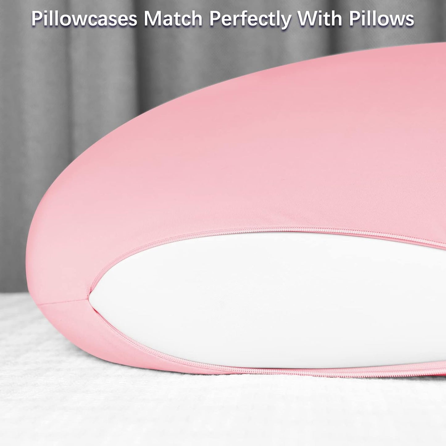 Cervical Memory Foam Pillow: Neck Pillows for Pain Relief Sleeping (Pink)