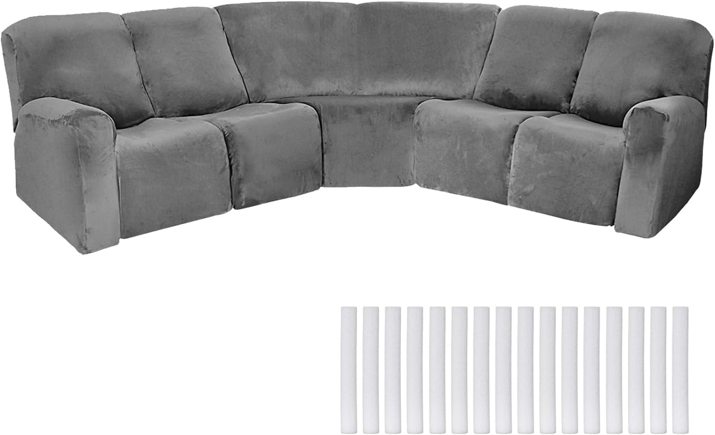7 Pcs L Shape Sectional Recliner Sofa Covers