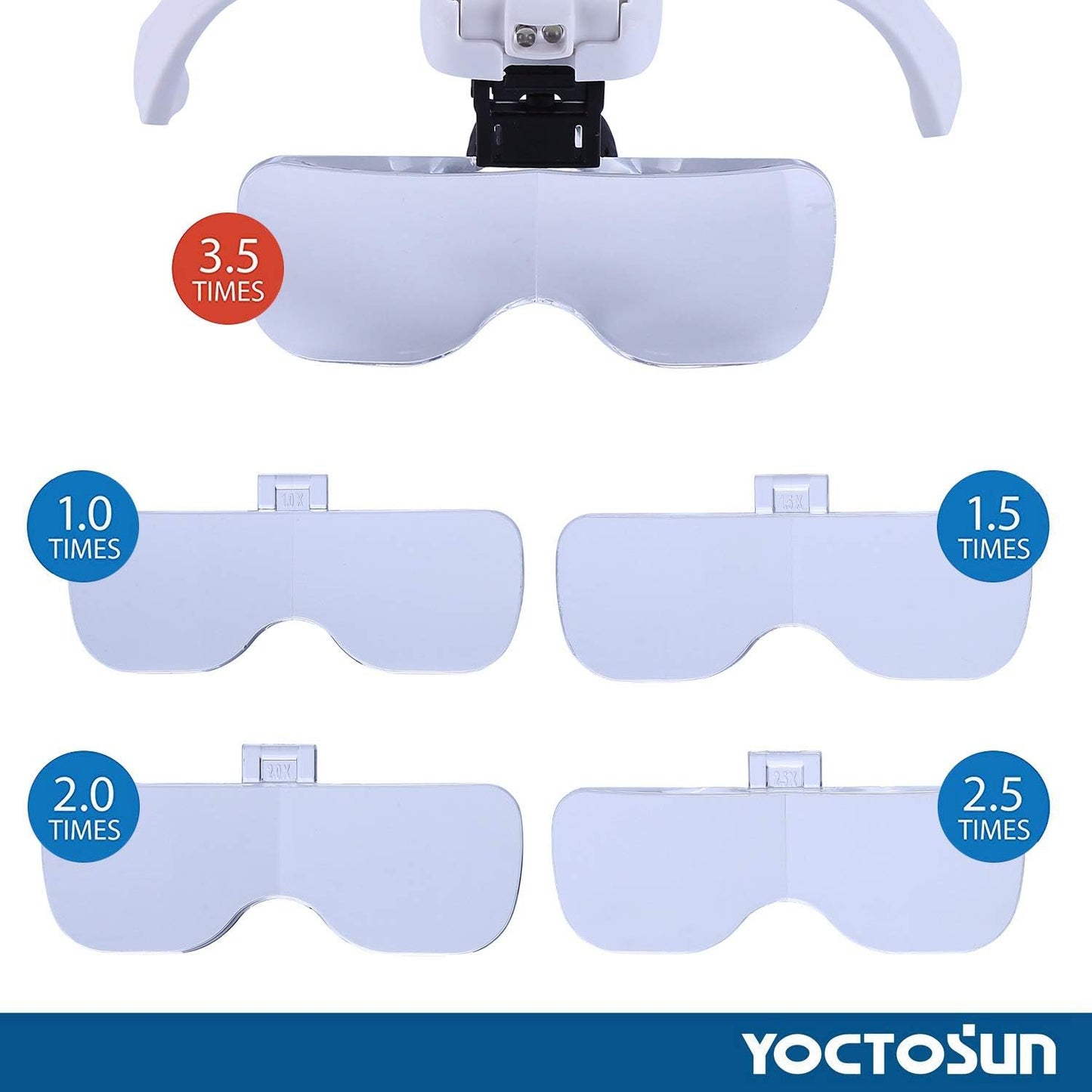 YOCTOSUN Head Mount Magnifier Glasses