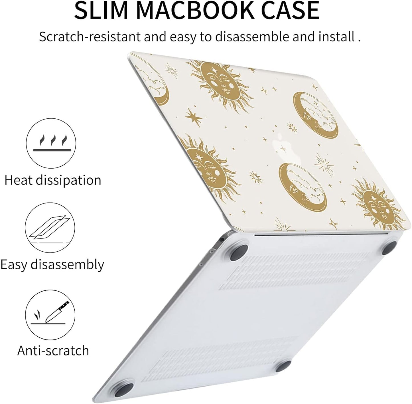 Sun and Moon Case Compatible with MacBook Pro 13 Inch Laptop Case