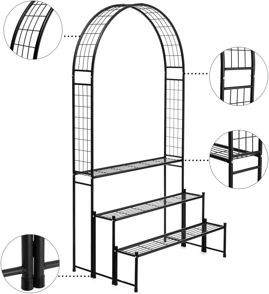 3 Tier Plant Stand with Garden Arch
