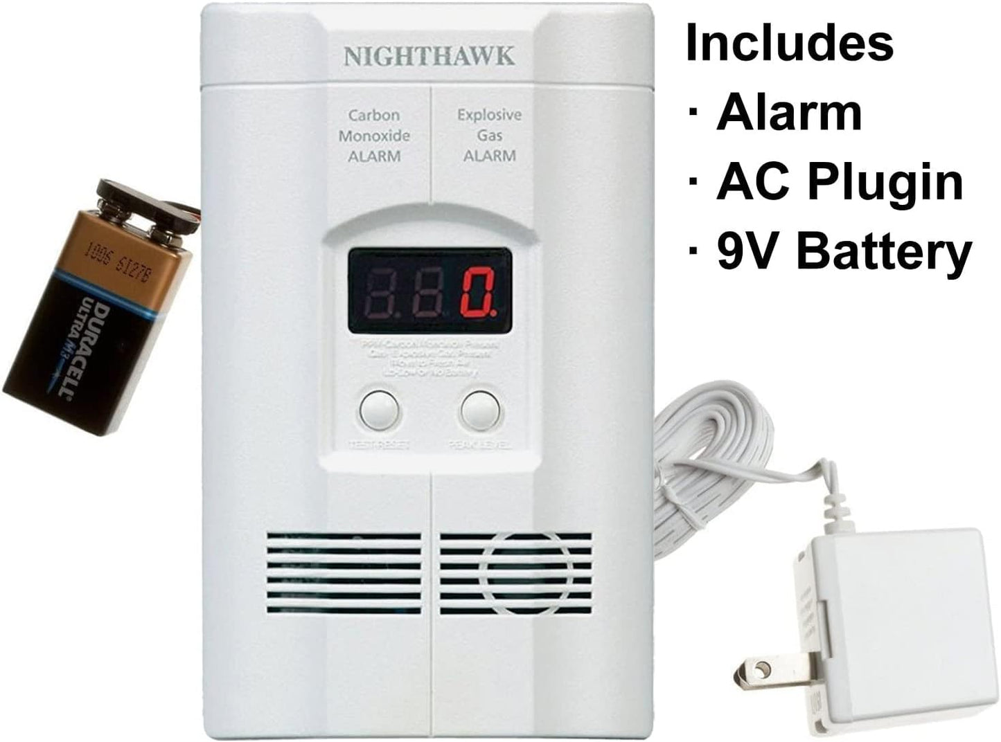 Kidde Carbon Monoxide Detector, Propane, Natural, Methane, & Explosive Gas Alarm