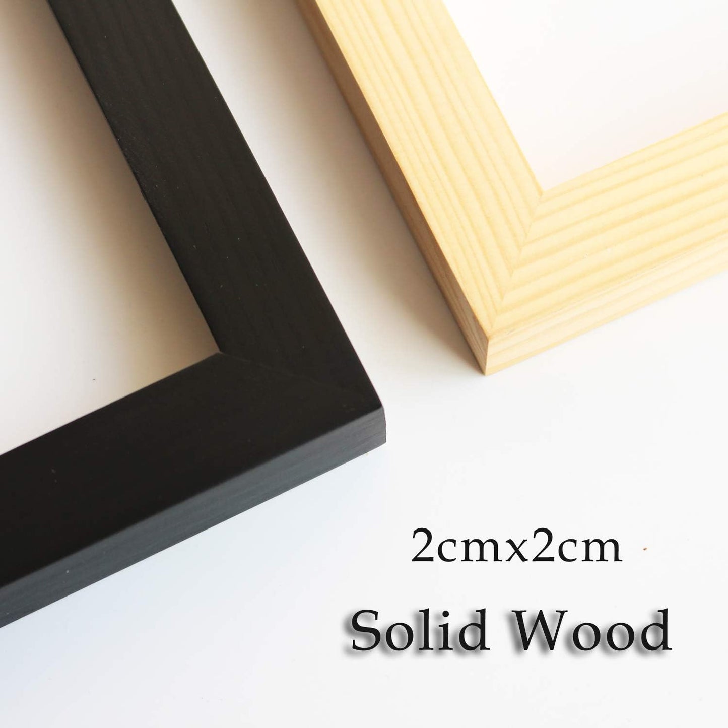 16x16 Picture Frame Black Solid Wood for Mat 12x12 Wall Mounting Square Poster Photo Frames