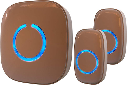 SadoTech Wireless Doorbells for Home. - 2 Door Bell Ringer & 1 Plug-In Chime Receiver