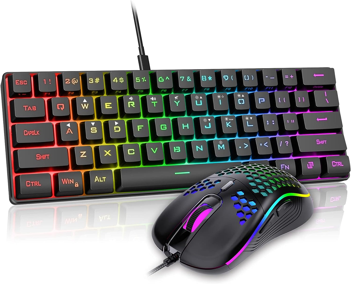 RedThunder 60% Gaming Keyboard and Mouse Combo