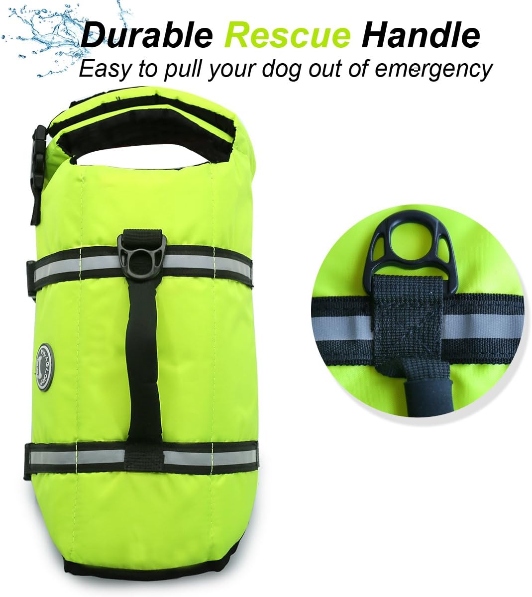 Dog Life Jacket for Small  Dogs Boating Bright Yellow