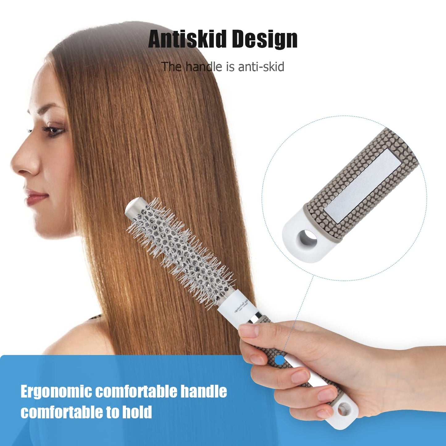 Small Hair Round Brush, 0.75Inch Nano Technology