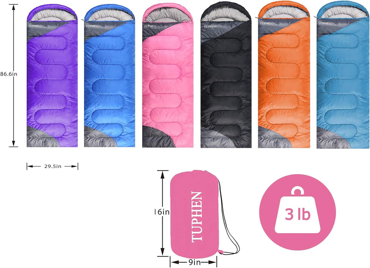 tuphen- Sleeping Bags for Adults Kids