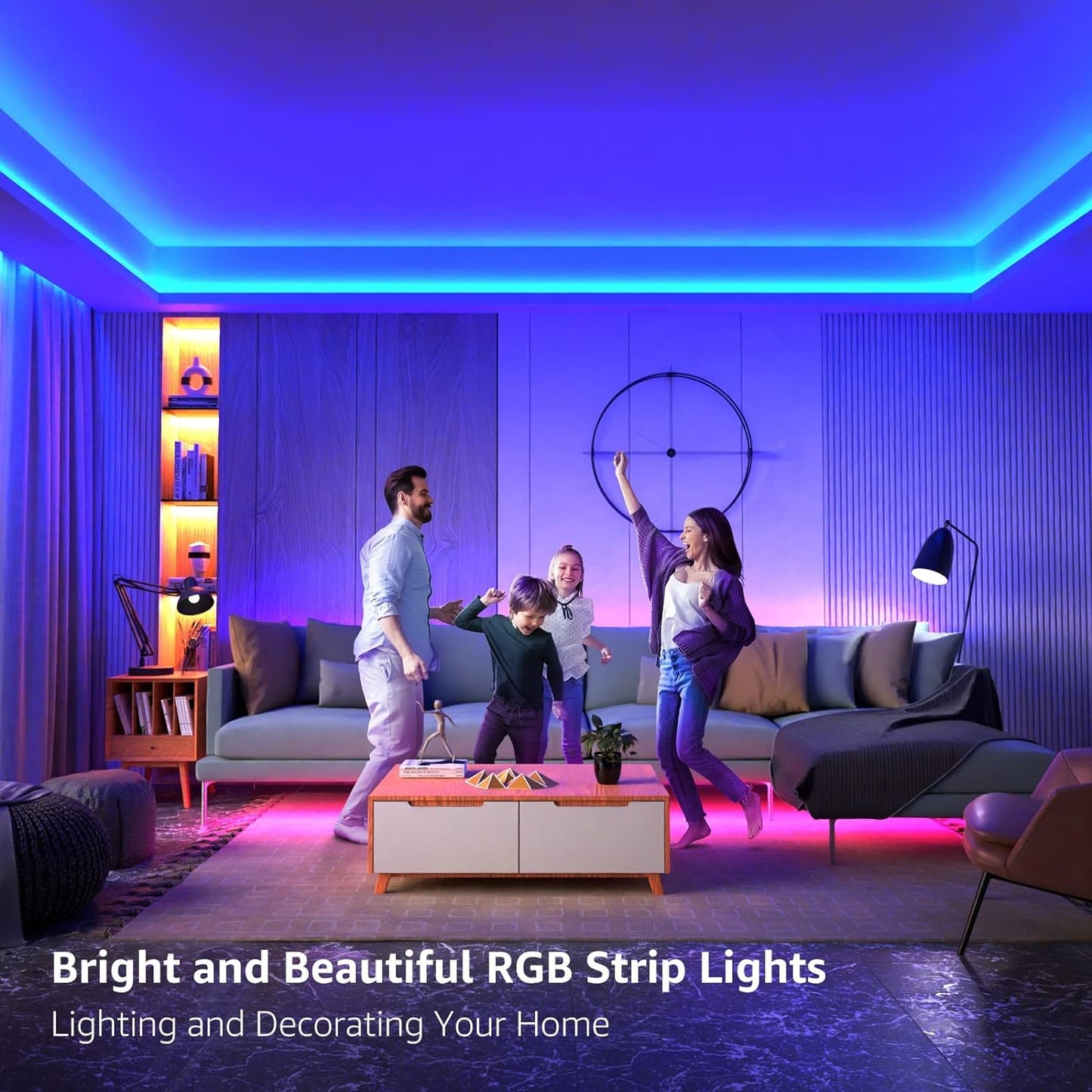 Lepro RGB LED Light Strips 32.8ft Color Changing Tape Light with 44 Key Remote