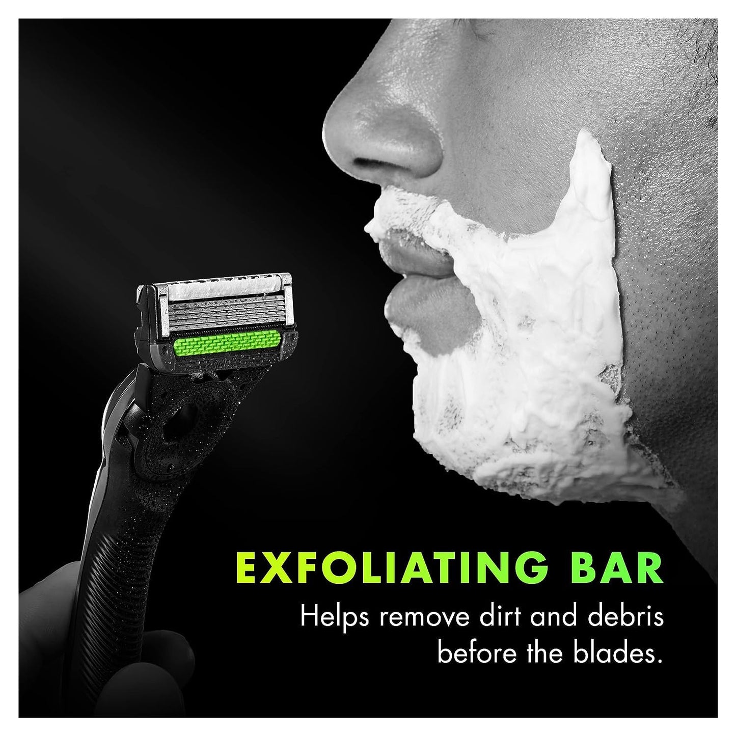 Gillette Labs Men's Razor with Exfoliating Bar with Razor Stand & 1 cartridge