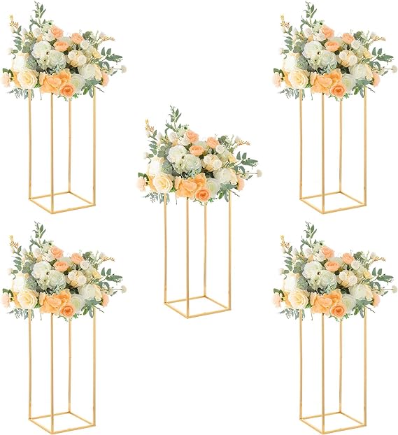 Fullvaseer Gold Wedding Flower Vase 5pcs