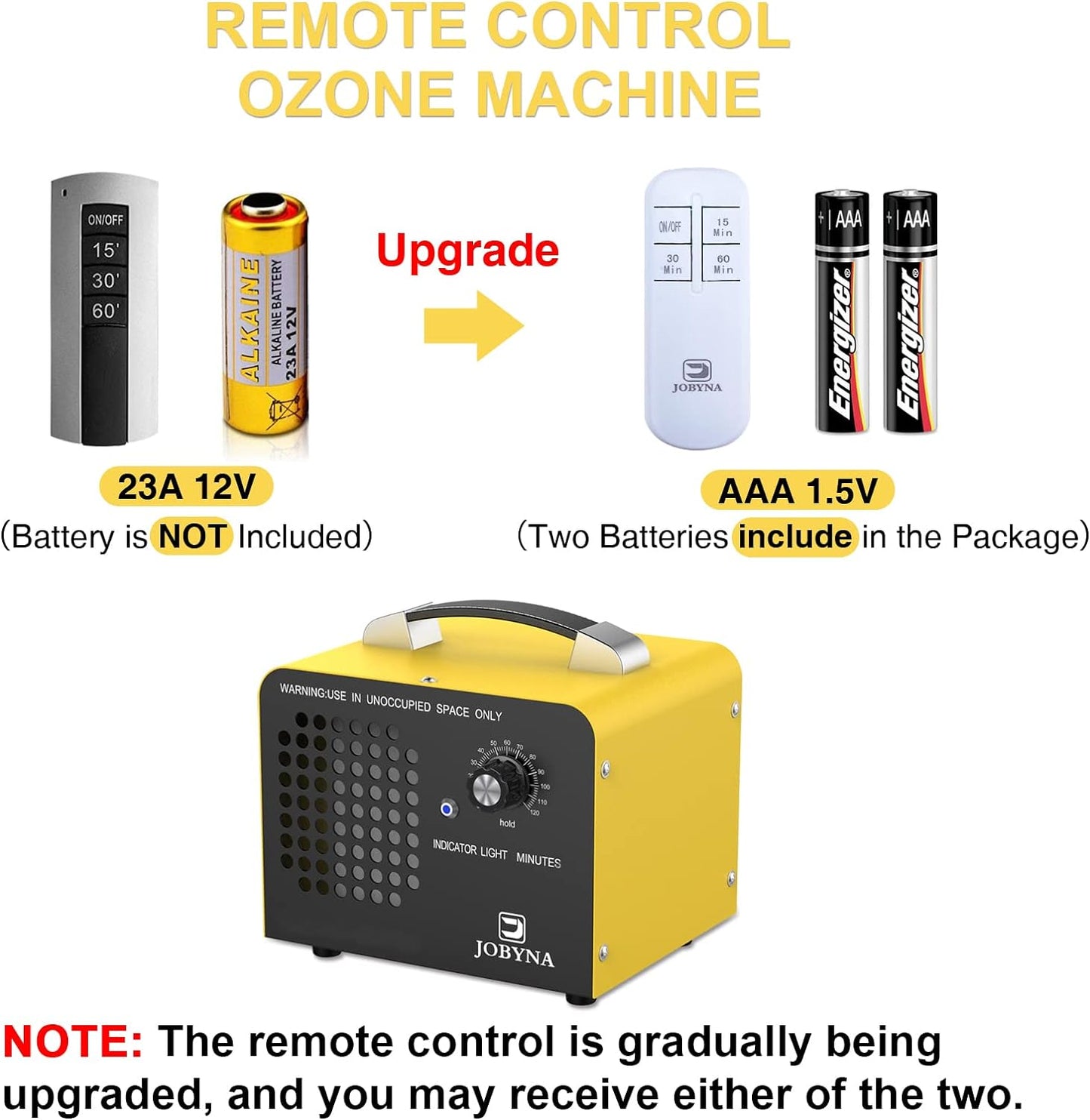 JOBYNA Ozone Generator, 10,000mg/h Remote Control Timing Ozone Machine