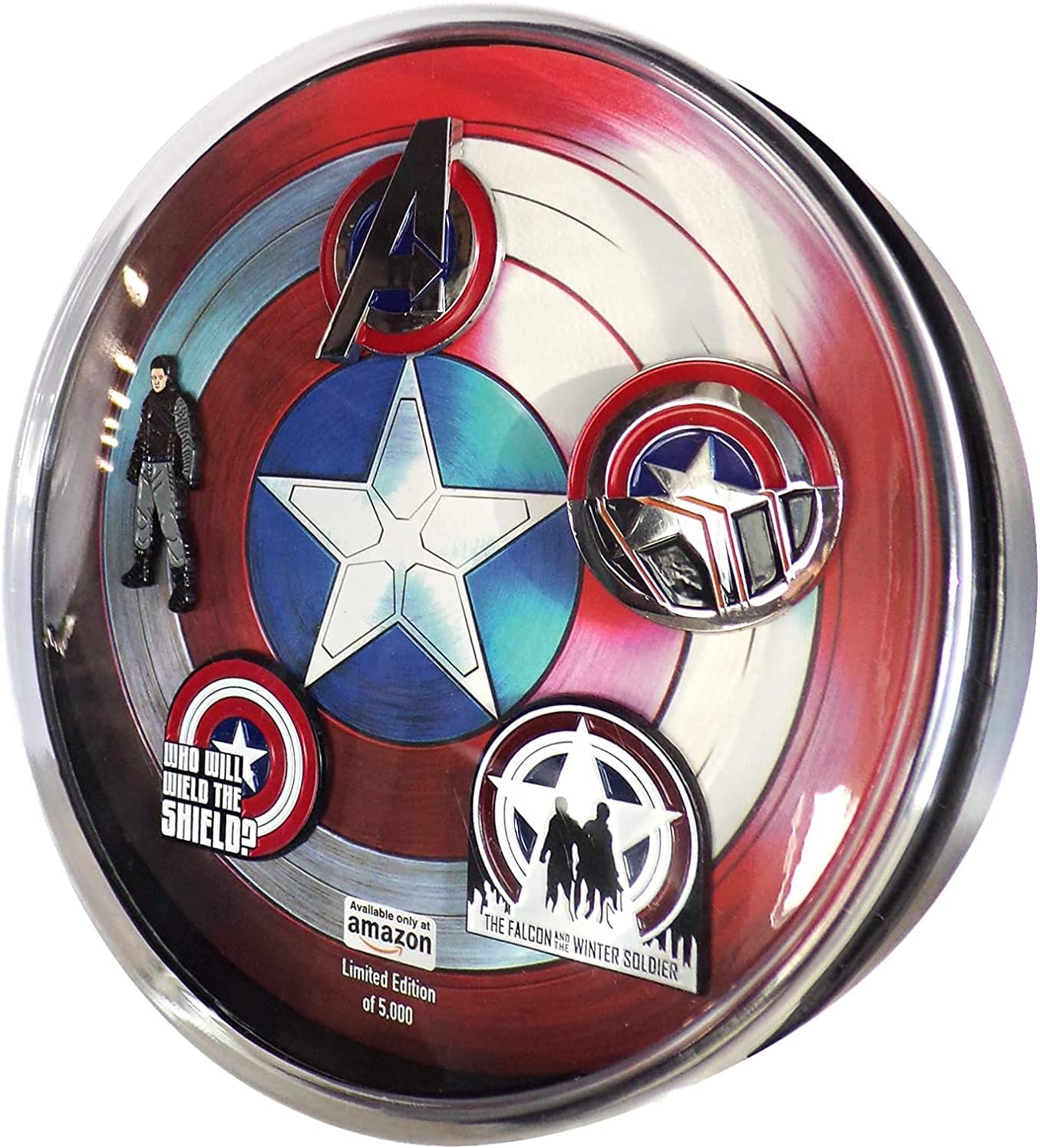 Marvel Studios: The Falcon and The Winter Soldier Metal based and Enamel 5 Lapel Pin Set wit(Amazon Exclusive)