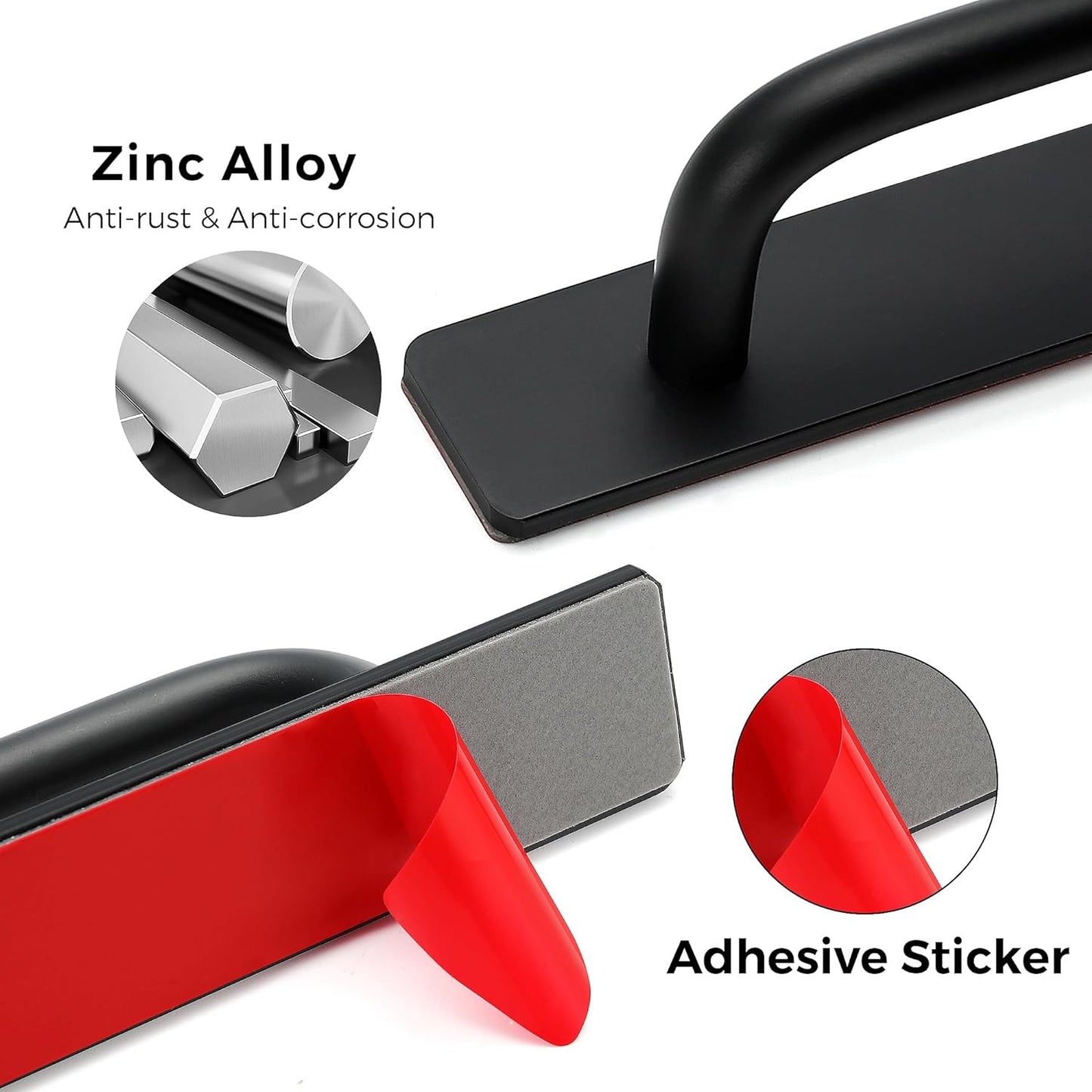 Ravinte Adhesive Cabinet Handles Self Stick Drawer Pulls Stick on Handle 4 Pack