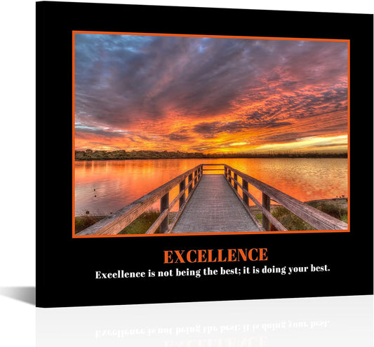 KREATIVE ARTS Excellence Canvas Quotes Art - Inspiring & Motivational Wall Prints Decor for Home & Office