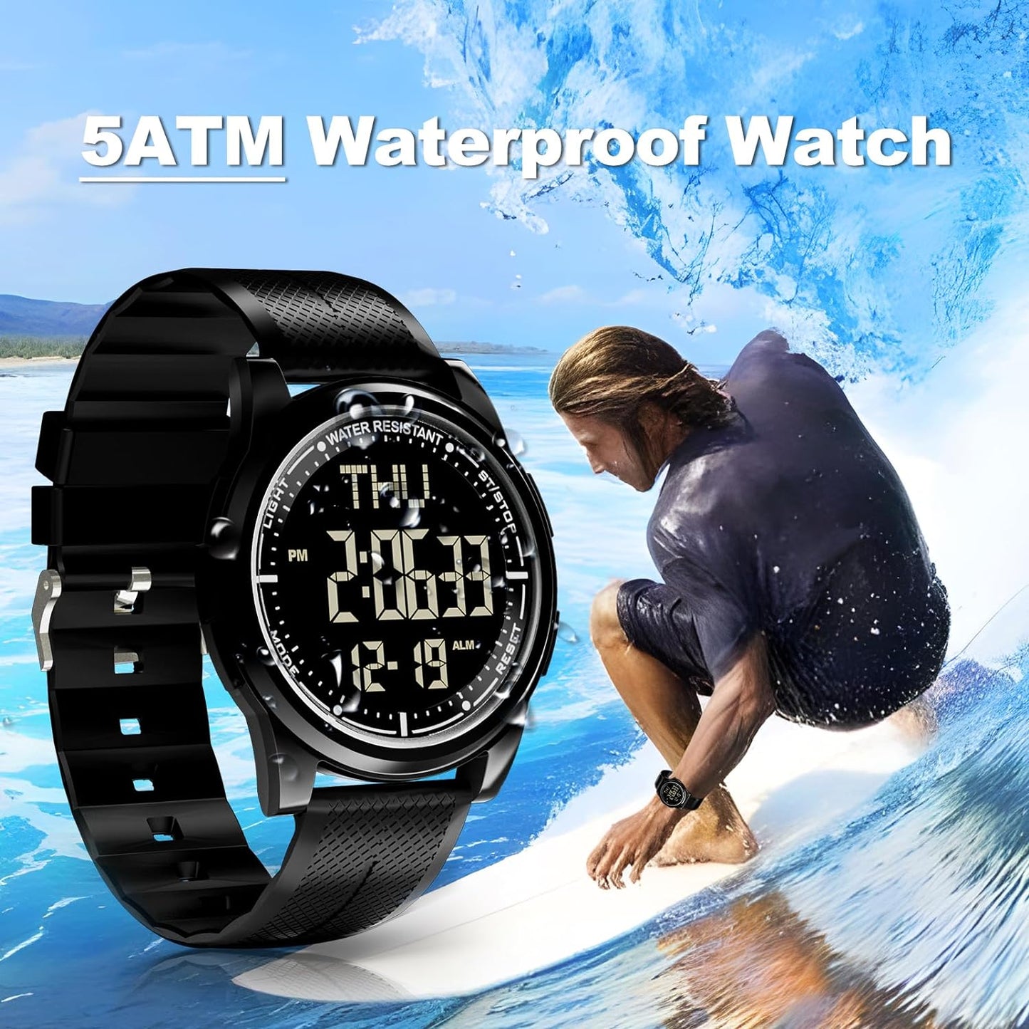 Beeasy Digital Watch Waterproof