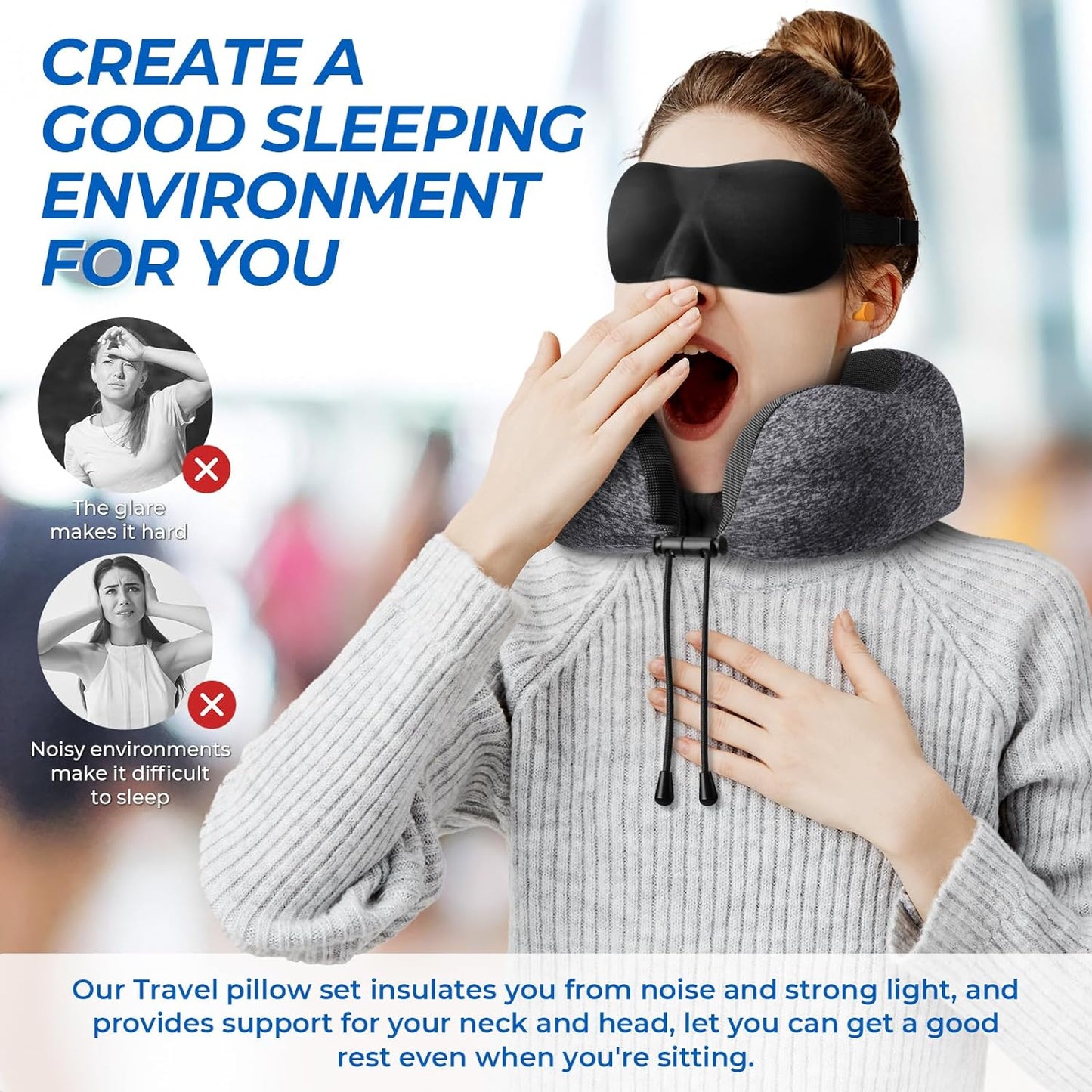 Travel Pillow, Travel Pillows for Sleeping Airplane