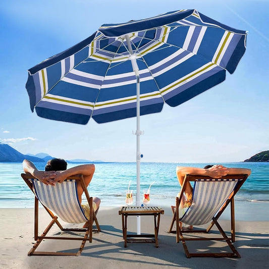 6.5FT Beach Umbrella with Removable Sand Anchor