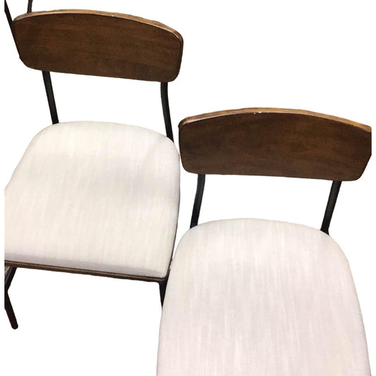 2 Telstar Mid-Century Modern Mixed Material Dining Chairs Beige by Threshold