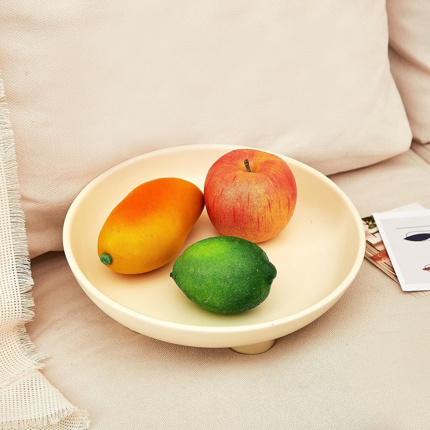 Denique Ceramic Fruit Bowl for Kitchen Counter