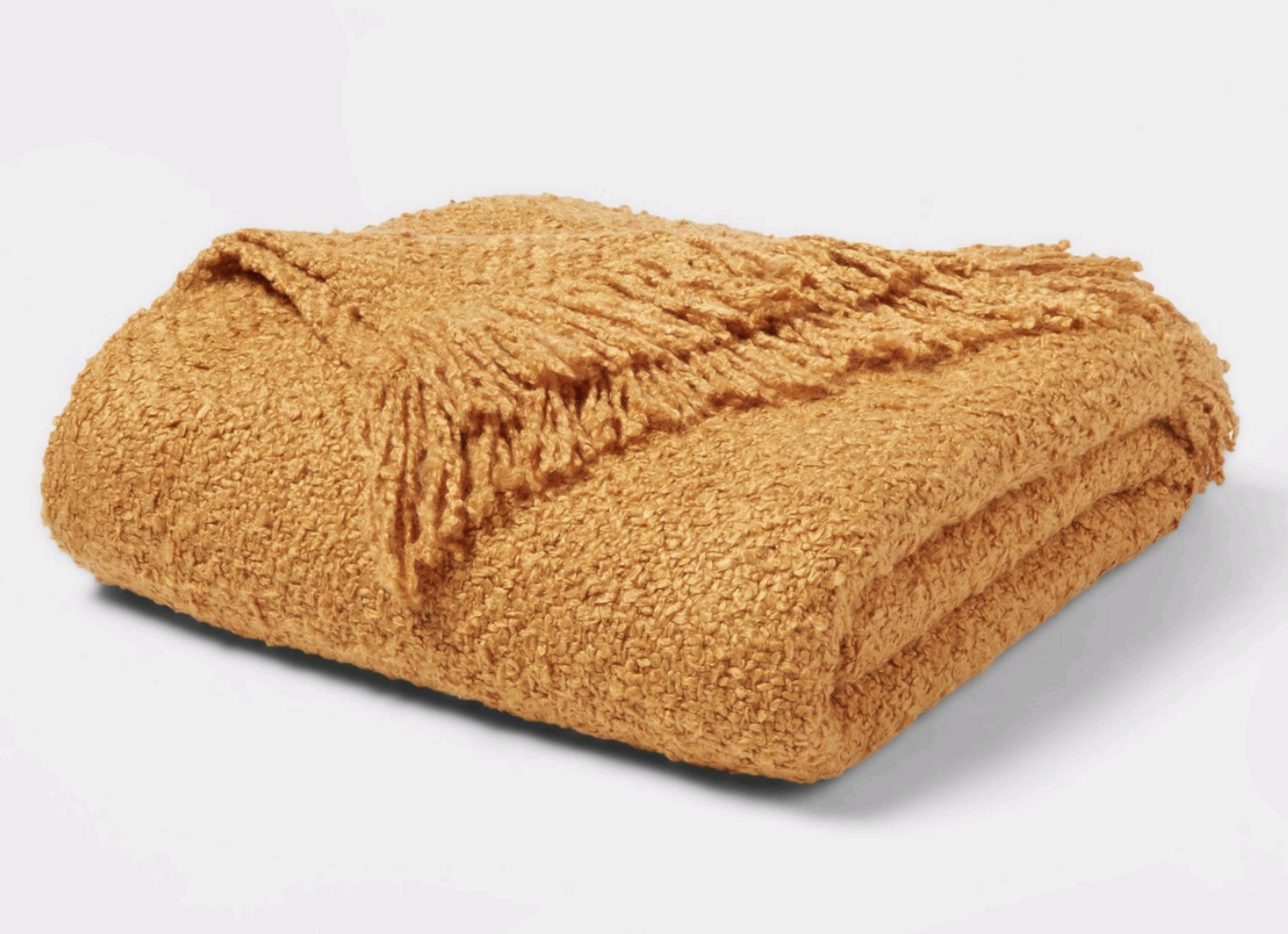 Threshold textured bouclé end of bed throw