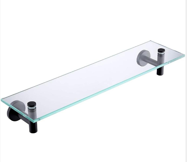 KES Glass Shelf Bathroom Rectangular Shelf 20-Inch with 8 MM-Thick Tempered Glass Rustproof