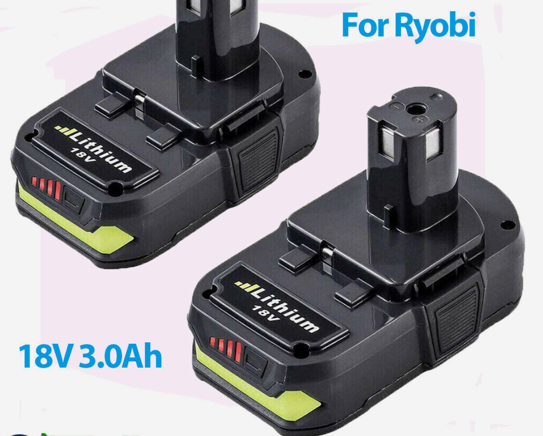 2Pack Replacement Battery for Ryobi 18V Battery 3.0Ah P108