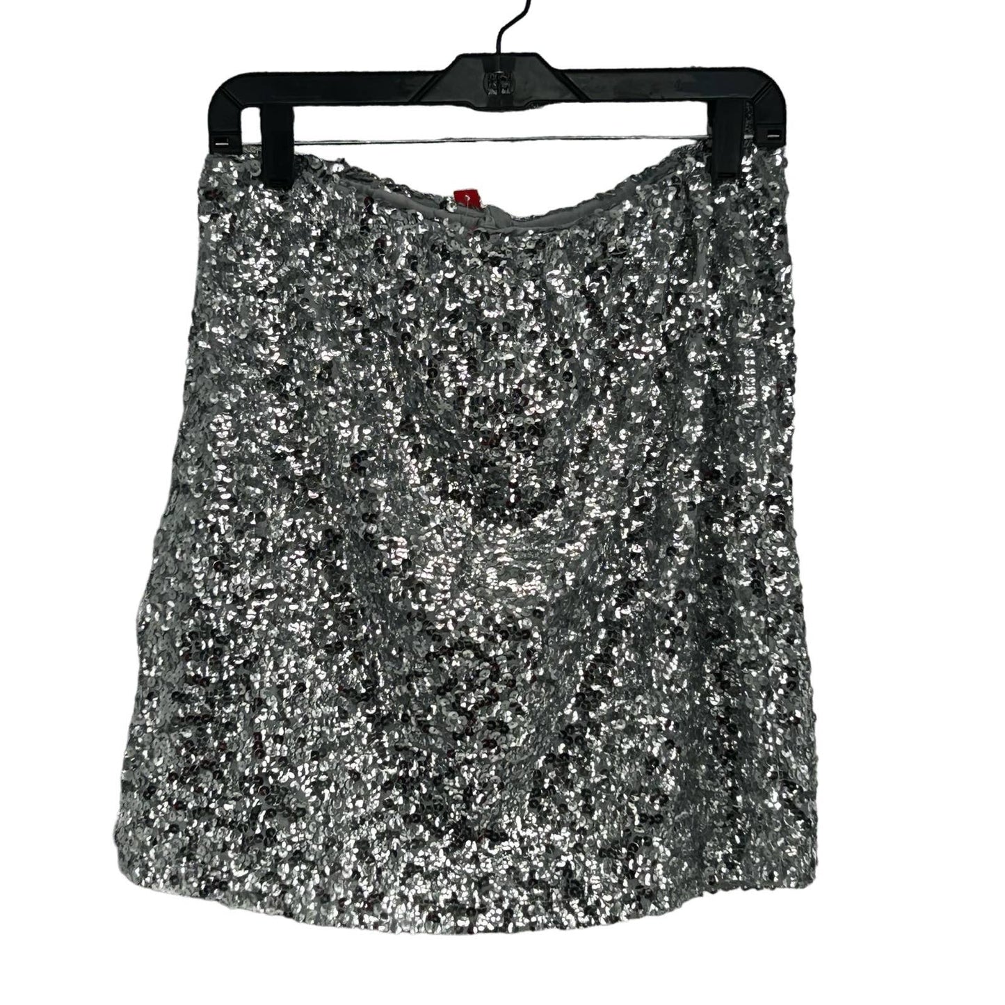 Silver Sequin Mini Skirt FLAWS (see description /photos) size XXL