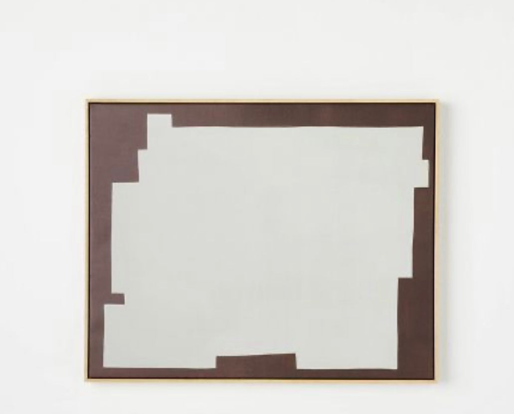 24" x 30" Simple Abstract Shape Framed Canvas