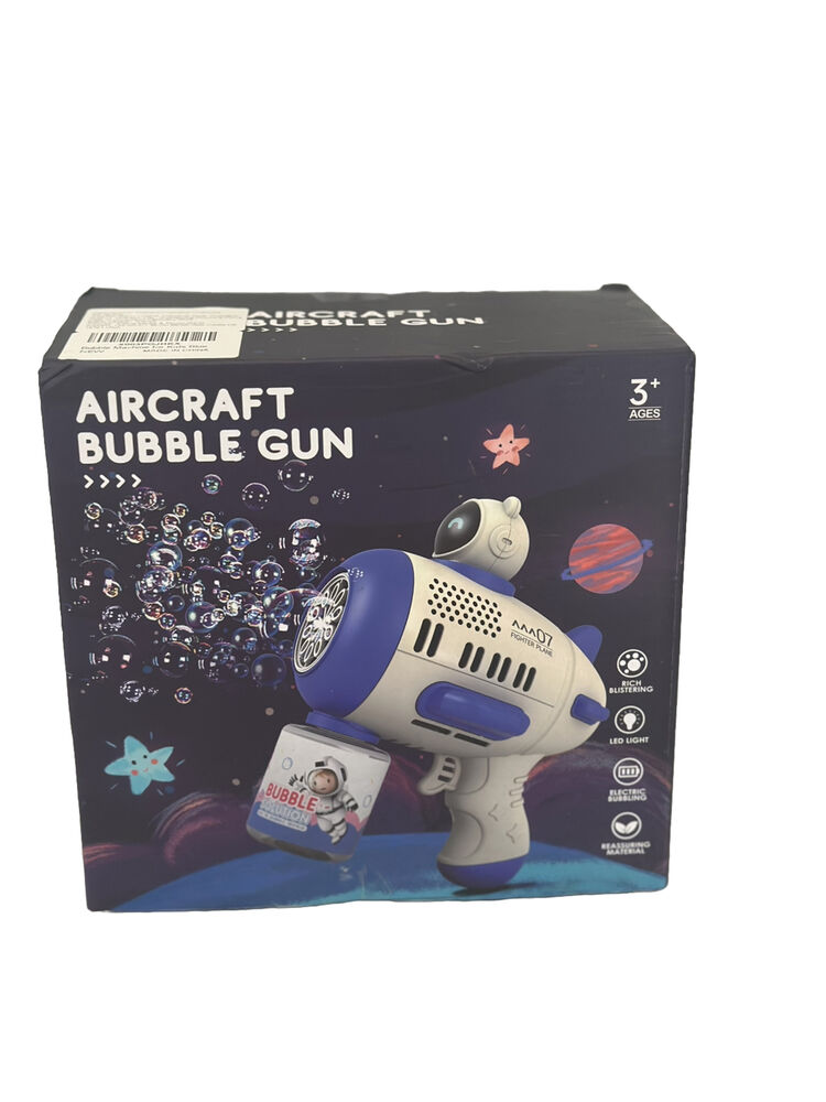 Aircraft Bubble Gun for kids (blue)