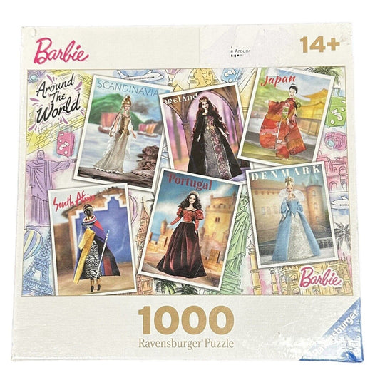 Barbie Around the WORLD 1000 Piece 27" x 20" Jigsaw Puzzle New - Ravensburger