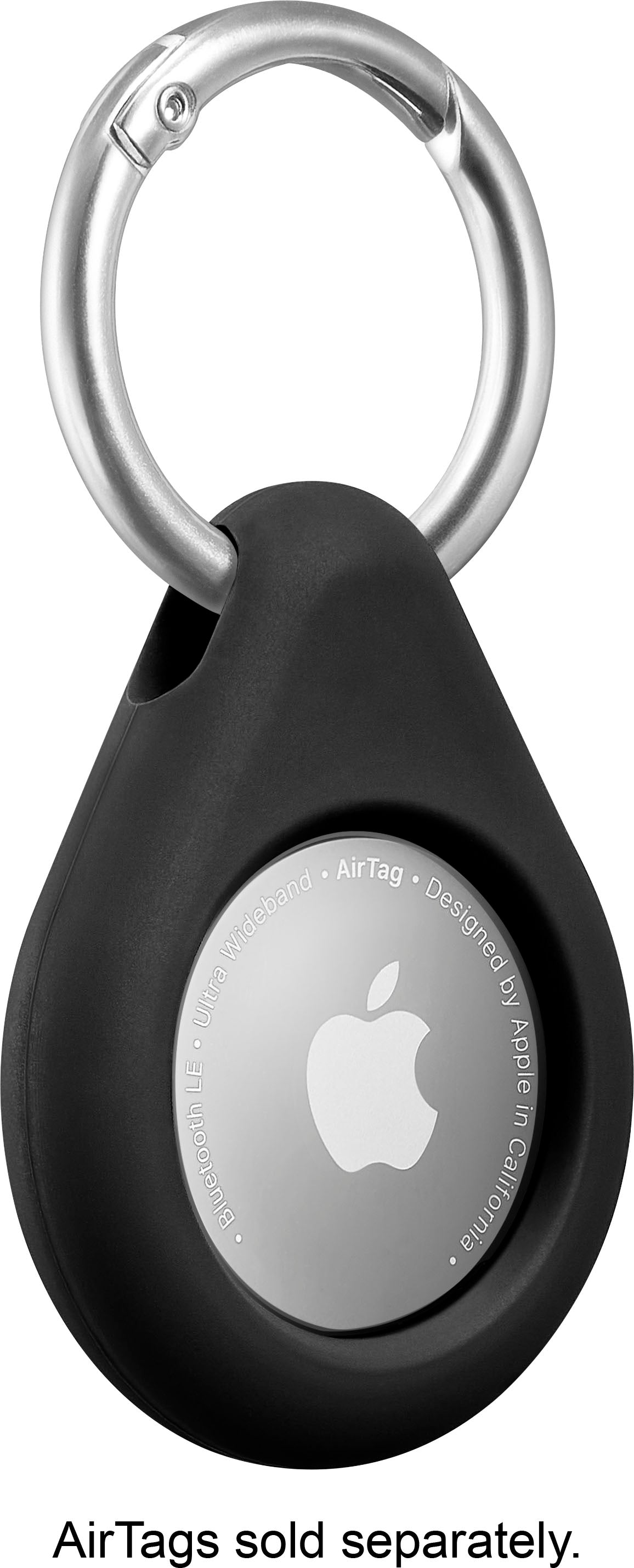 Insignia™ - Key Ring Case for Apple AirTag (2-Pack) - Black