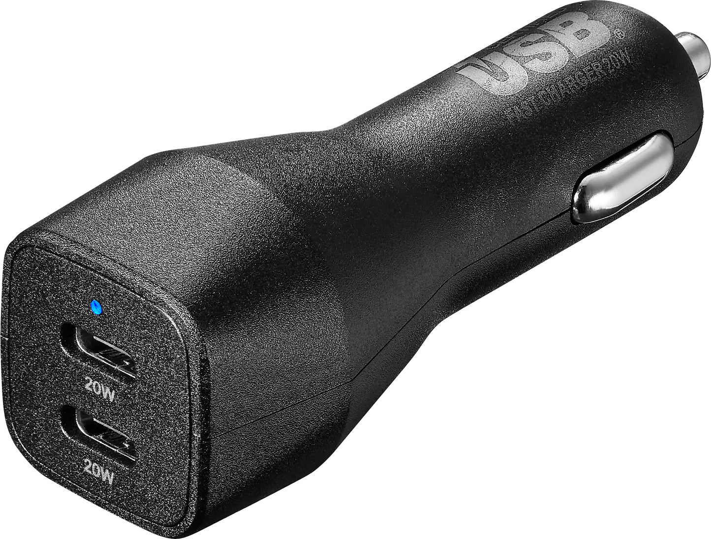 Insignia™ - 40W Dual USB-C Port Vehicle Charger - Black