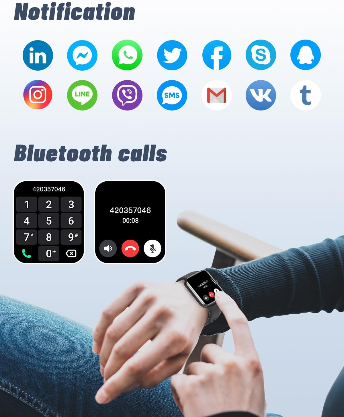 GRV Smart Watch for iOS and Android Phones