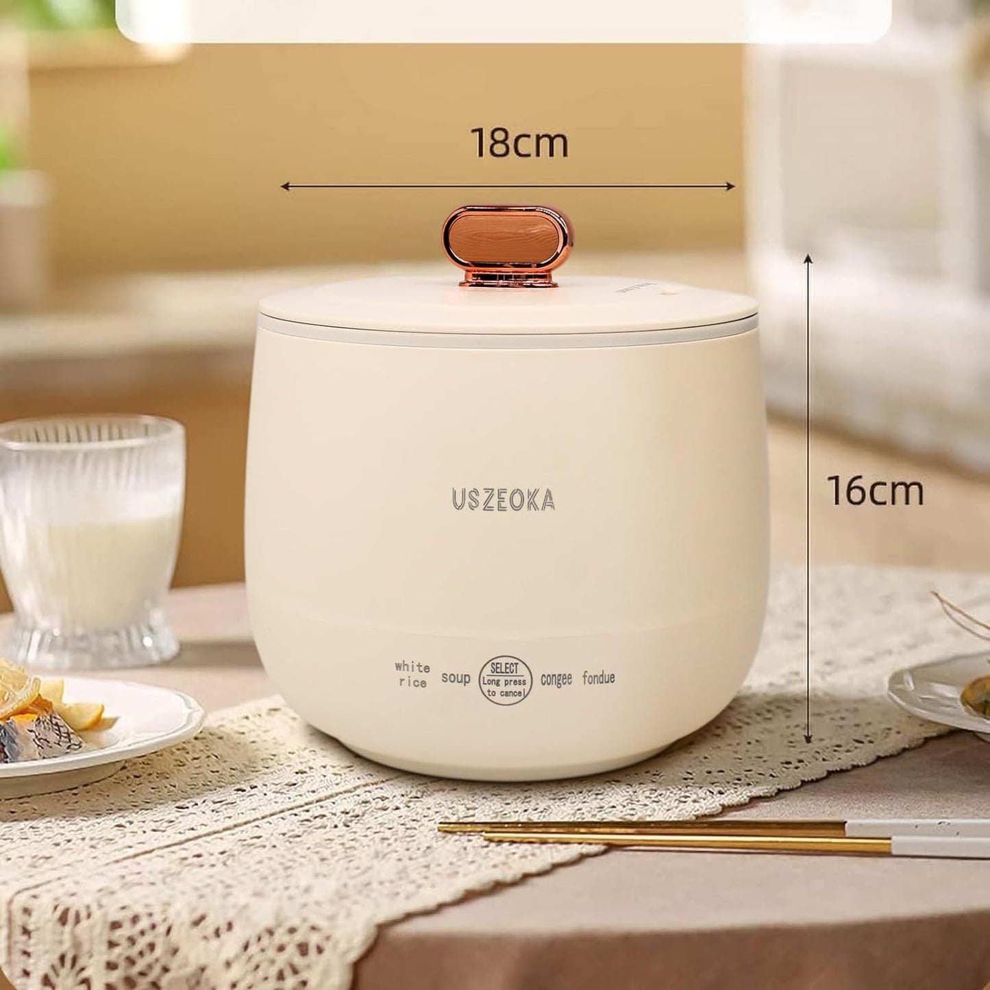 Mini Rice Cooker Portable Design
