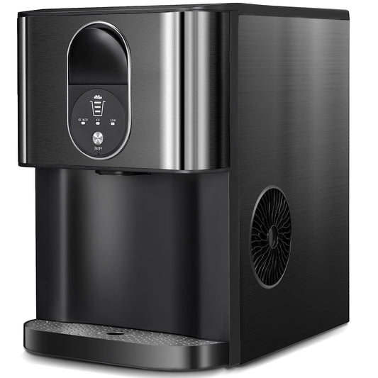 Ice Maker 44lbs Nugget Machine Black Portable Stainless Steel