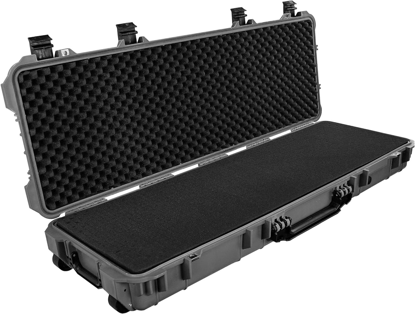 Eylar 44 Inch Protective Roller Rifle Hard Case with Foam - Gray