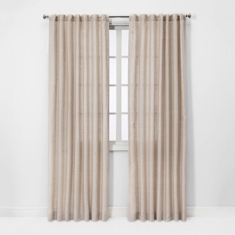 1pc Light Filtering Linen Window Curtain Panel - Threshold™